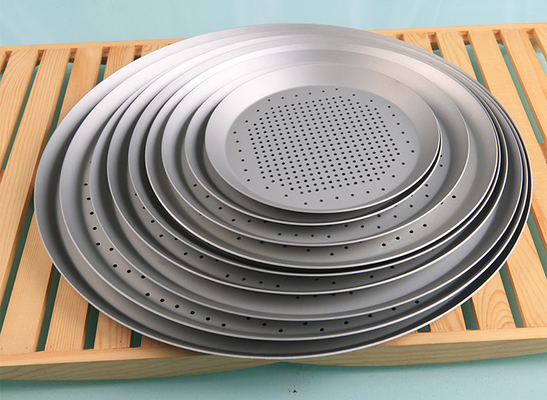 RK Bakeware Cina-dura anodo perforato sottile crosta pizzeria per pizzeria