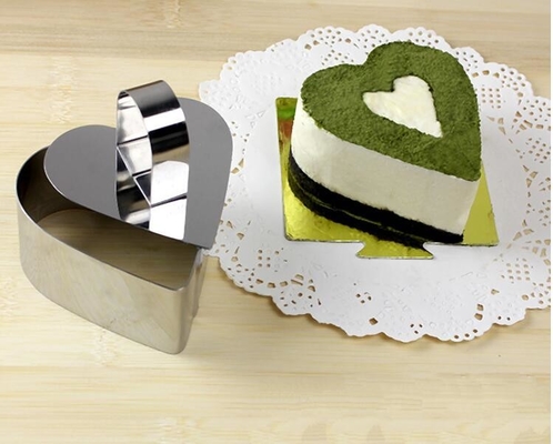 RK Bakeware Cina Foodservice NSF Acciaio inossidabile Forma di cuore Mousse Ring Mold Lamy Cheese Cake Mold