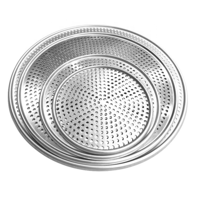 Commerciale 10 pollici pizza bandeja para corno punch pizza vassoio stampi para pizze padella d'argento con fori