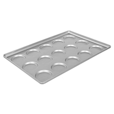 Panino di hamburger d'acciaio lustrato a 3 pollici di RK Bakeware Cina Aluminumized Pan Baking Tray