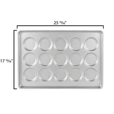 Panino di hamburger d'acciaio lustrato a 3 pollici di RK Bakeware Cina Aluminumized Pan Baking Tray