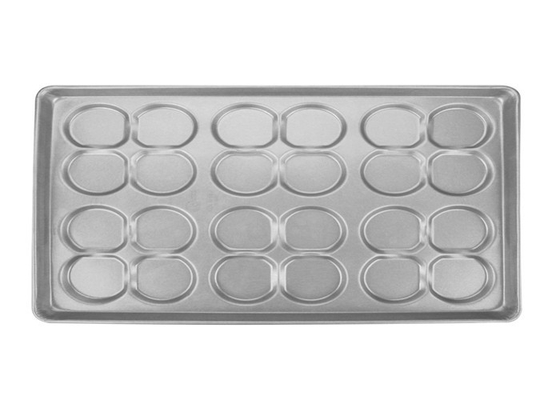 RK Bakeware Cina Foodservice NSF 24 Mould Acciaio alluminato Cluster Hamburger Bun Tray Muffin Top / Cookie Pan