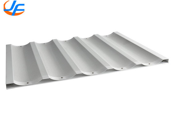 RK Bakeware Cina 6 flauti Pan di baguette in alluminio 18" x 26" vetrata