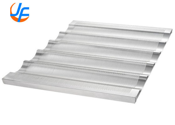 RK Bakeware Cina 6 flauti Pan di baguette in alluminio 18" x 26" vetrata