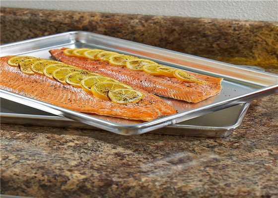 RK Bakeware Cina Commercial Aluminum Baking Tray Cookie Sheet Jelly Roll Pan Full Size Half Size Quarter Sheet Pan