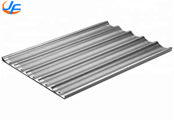 RK Bakeware China Non-stick Baguette in alluminio vassoi da forno per pane francese perforato