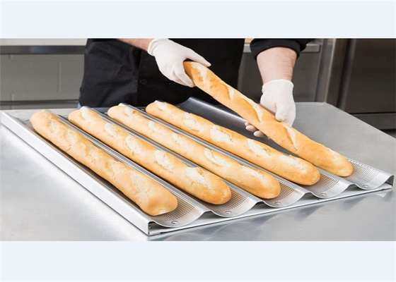 RK Bakeware China Non-stick Baguette in alluminio vassoi da forno per pane francese perforato