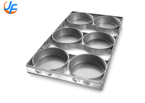 RK Bakeware China Foodservice Chicago Slicone metallico vetrato angolo rotondo torta/formaggio torta da forno vassoio non appiccicoso