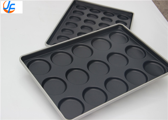 RK Bakeware China Foodservice 42425 Acciaio vetrato alluminato 15 Mould 3,42 oz. hamburger bun tray muffin top cookie pa