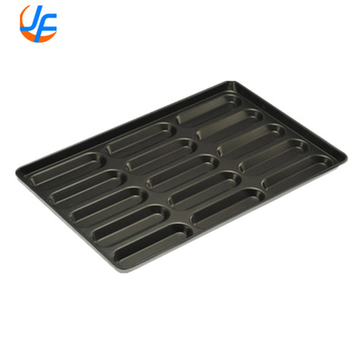 RK Bakeware China Foodservice Commerciale Slicone Glazed Hot Dog Bun Pan Per Panetterie all'ingrosso