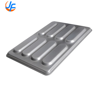 RK Bakeware China Foodservice Commerciale Slicone Glazed Hot Dog Bun Pan Per Panetterie all'ingrosso