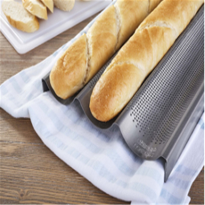 RK Bakeware China Foodservice NSF Full Size 16 Gauge 5 Row Nonstick in alluminio Baguette Pancake Baking Tray