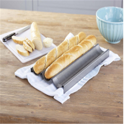 RK Bakeware China Foodservice NSF Full Size 16 Gauge 5 Row Nonstick in alluminio Baguette Pancake Baking Tray