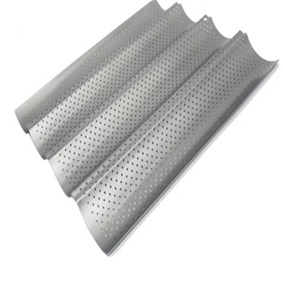 RK Bakeware China Foodservice NSF Aluminium 3 scanalature French Bread Baguette vassoi da forno