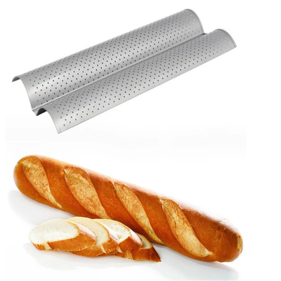 RK Bakeware Cina Foodservice NSF Forme perforate a 3 slot Baguette vassoio da forno pane francese
