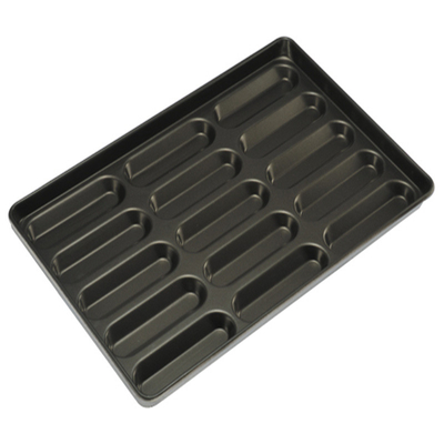 RK Bakeware China Foodservice NSF 42445 Vetrato Acciaio alluminato 24 Mould Clustered Hamburger Bun Baking Tray