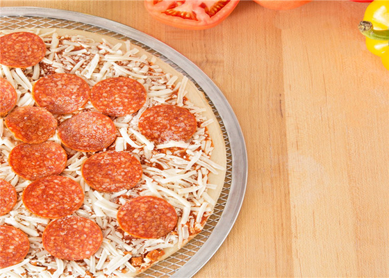 RK Bakeware China Foodservice NSF Barbecue in acciaio inossidabile Grill Pan Pizza Screen /Aluminum Mesh Pizza Trays