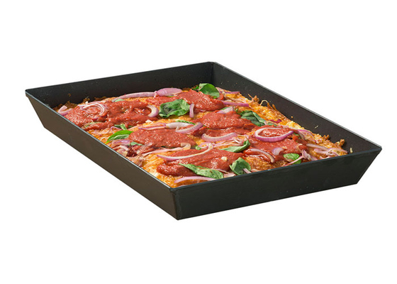 RK Bakeware China Foodservice NSF Commercial Hard Coat Aluminum Pizza Pan / Detroit Pizza Pans 8&quot; x 10&quot; x 2.38&quot;