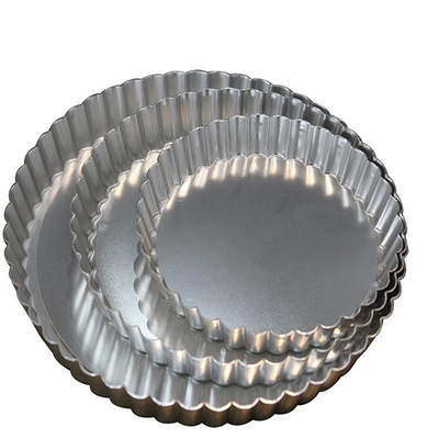 Rk Bakeware China - Teglia per quiche scanalata con base sciolta in alluminio anodizzato duro