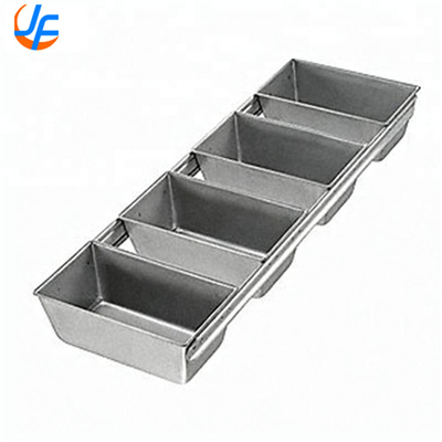 RK Bakeware China- 4 Strap Silicone Glazed Aluminum Loaf Pans/Pullman Pan Pan Set Bread Mould Cake Loaf Pan