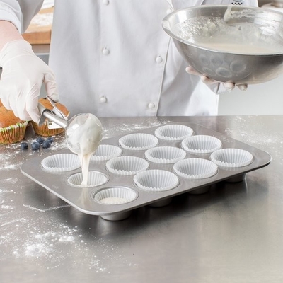 RK Bakeware China-12 Compartimento Fluted 1.5mm Muffin Baking Pan Glazed Acciaio alluminato