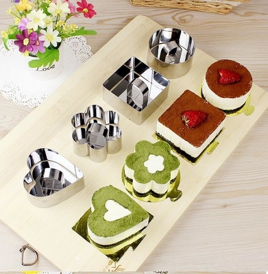 RK Bakeware Cina Foodservice NSF Acciaio inossidabile Forma di cuore Mousse Ring Mold Lamy Cheese Cake Mold