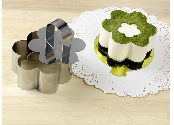 RK Bakeware China Foodservice NSF 304 in acciaio inossidabile anello di torta di fiori, anello di pasticceria adorabile Stampi personalizzare le dimensioni
