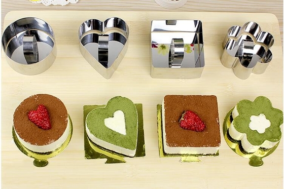 RK Bakeware Cina Foodservice NSF Dessert Rotondo Anelli di torta in acciaio inossidabile Colore argento