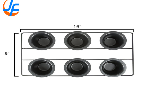 RK Bakeware Cina Foodservice NSF 6 tazze Acciaio inossidabile Non-stick Popover Pan