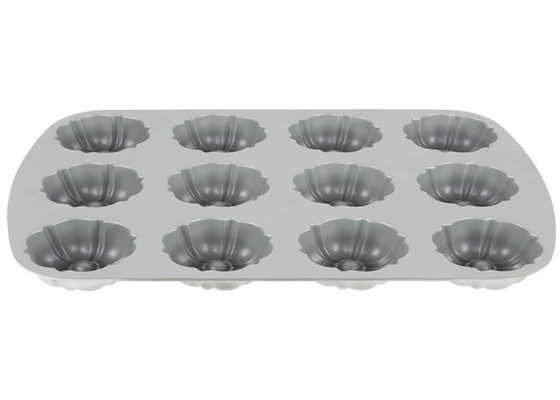 RK Bakeware China Foodservice NSF 12 Compartimento Bundtlette Pan di pasticcio in alluminio di muffin di grado commerciale