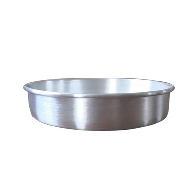 7 * 2 pollici di alluminio rotondo argento torta padella corpo retto fondo solido fondo fisso torta padella