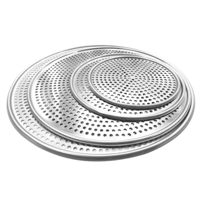 8 pollici vassoio in alluminio produttore vassoio in alluminio buchi circolari forno di metallo vassoio pizza perforato muffa pizza