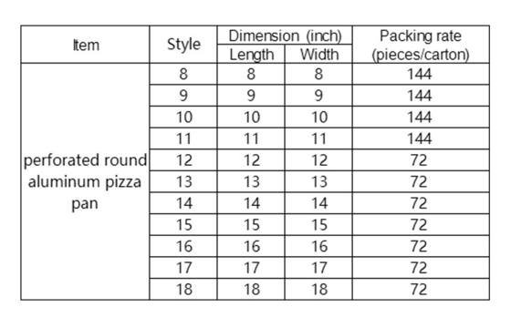 Panna da pizza in lega di alluminio da 13 pollici bandejas para pizza redonda de delicli pizza tepsisi forno di alluminio