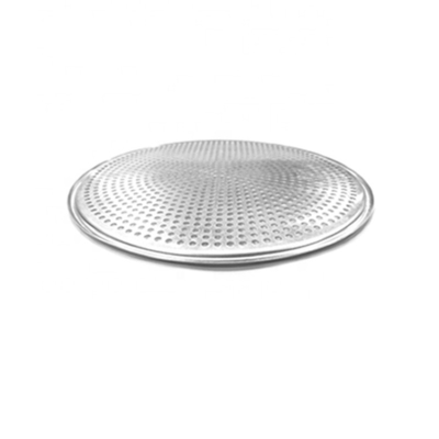 Piattino per pizze in alluminio rotondo perforato da 17 pollici piattino per pizze perforato piattino da forno per panetteria o ristorante o bar