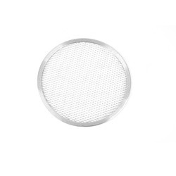 commercio 11 pollici pizza a maglia rotonda vassoio pizza perforata padella di alluminio pizza schermo