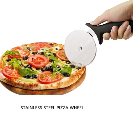 10cm in acciaio inossidabile 430 Pizza Wheel Cutter Con Pp Maniglia Rotonda Cutter di plastica Server