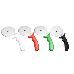 10cm in acciaio inossidabile 430 Pizza Wheel Cutter Con Pp Maniglia Rotonda Cutter di plastica Server