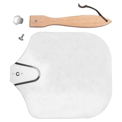 12&quot;*14&quot;*25' Pizza Peel pieghevole Maniglia di legno in alluminio Peel Pizza