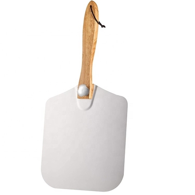 12&quot;*14&quot;*25' Bandejas De Pasapalos De Piedra Pizza in alluminio metallo buccia pieghevole Maniglia in legno Pizza scoop pieghevole