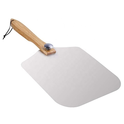 12&quot;X14&quot;X25' Strumenti per pizzeria che girano la buccia della pizza Buccia di pizzeria in alluminio con maniglia pieghevole in rovere