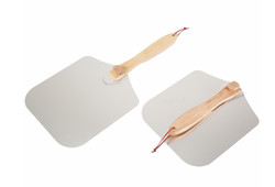 12&quot;x14&quot;x25&quot; utensili per la pizza in alluminio pieghevole pizza buccia pieghevole pizza buccia con maniglia di rovere