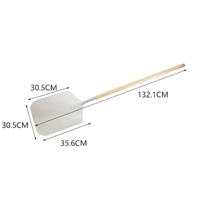 132cm Manico lungo Pizza Peel Scala di alluminio Bandejas De Pasapalos De Piedra Pala Forno Pi 12 X 14 alluminio