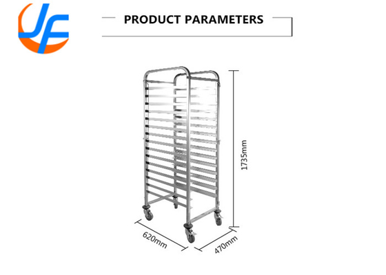 RK Bakeware China Foodservice NSF 470*620 REVENT Double Oven Baking Tray Rack Trolley Acciaio inossidabile GN1/1 Pan Trolley