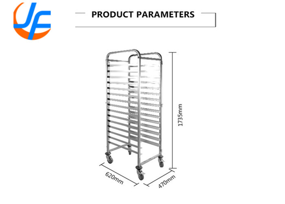 RK Bakeware China Foodservice NSF 470*620 REVENT Double Oven Baking Tray Rack Trolley Acciaio inossidabile GN1/1 Pan Trolley