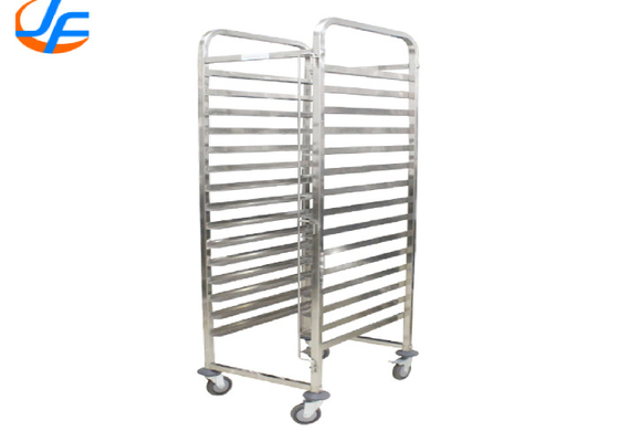 RK Bakeware China Foodservice NSF Camionino alimentare mobile in acciaio inossidabile GN1/1 Pan Tray Trolley Oven Rack