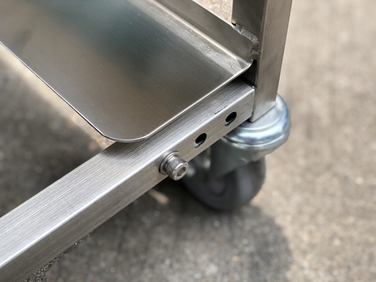RK Bakeware China-Mackies Flatpack Z Frame Nesting Trolley in acciaio inossidabile per la produzione di panifici