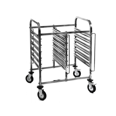 RK Bakeware China Foodservice NSF Double Line Tray Rack Trolley Trolley da forno in acciaio inossidabile