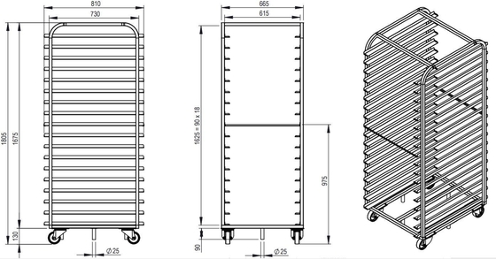 Rk Bakeware China-Roll in acciaio inossidabile in 800X600 rack da forno da forno per forno Revent