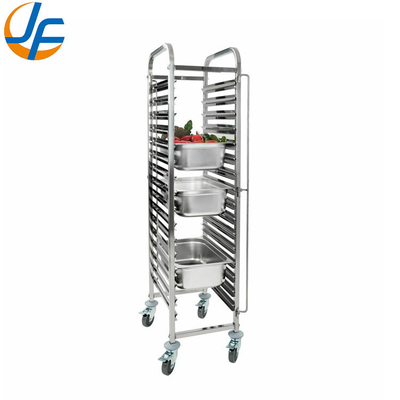 Rk Bakeware China-Z Frame 20 Pan End Load Stainless Steel Nesting Trolley Bun Sheet Pan Rack - Assemblato