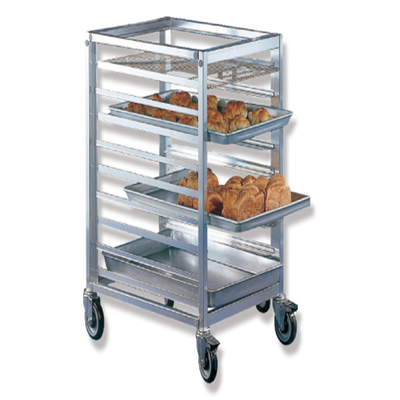 Rk Bakeware China-Z Frame 20 Pan End Load Stainless Steel Nesting Trolley Bun Sheet Pan Rack - Assemblato